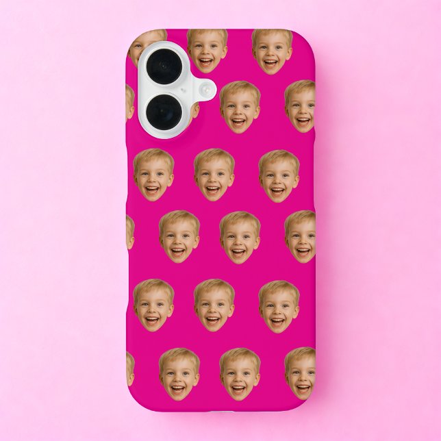 Custom Face Gift, Personalised Face Photo, Family iPhone 16 Case (Creator Uploaded)