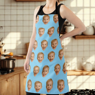 Custom Face Gift, Personalized Face Photo, Family Apron