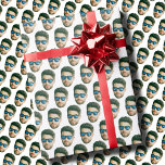 Custom Face Gift Wrap | Custom Face Wrapping Paper<br><div class="desc">Custom Face Wrapping Paper Wedding Bridal Shower Party Props Graduation, Replace the face with your favourite photo (make sure to crop as much to the face as possible and use an app to remove the background) and personalise this funny Christmas Holiday Wrapping Paper with your kid, husband, or boyfriend on...</div>