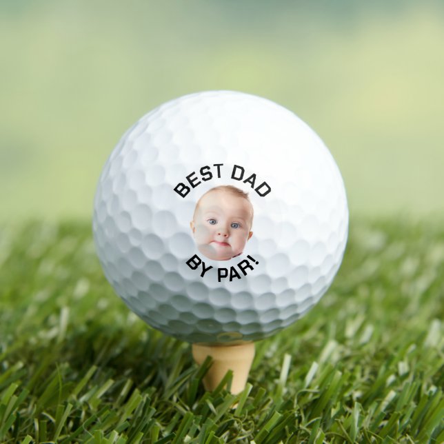 Custom Face Golf Balls, Best Dad By Par Golf Balls (Insitu Tee)