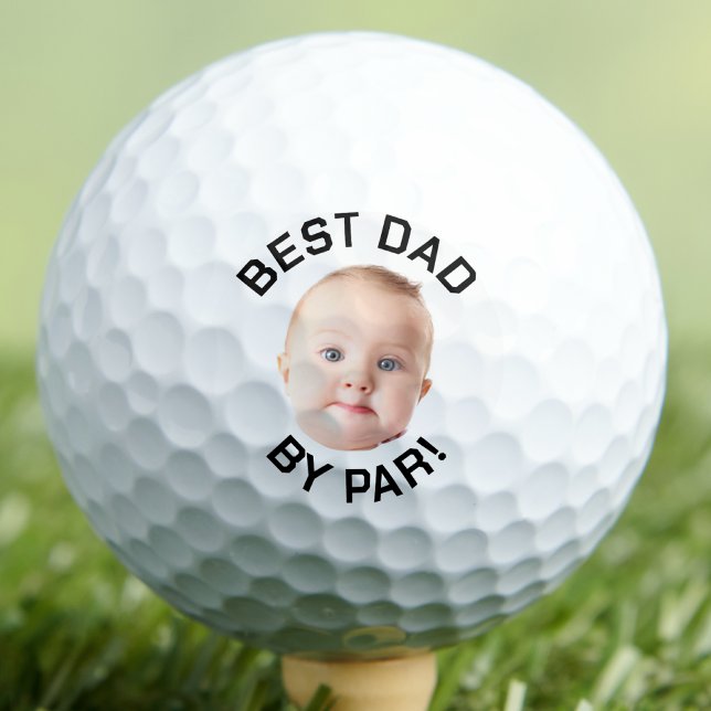 Custom Face Golf Balls, Best Dad By Par Golf Balls (Creator Uploaded)