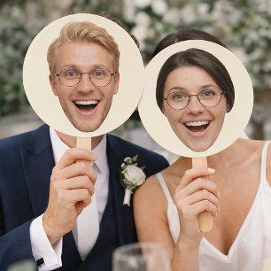 Custom Face Him or Her Game Paddles  Hand Fan