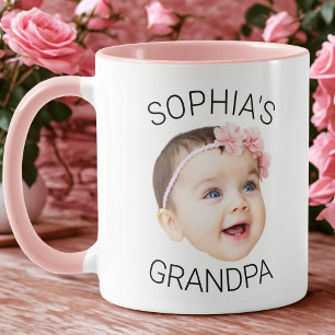 Custom Face Mug, Baby Photo Gift for Grandpa Mug