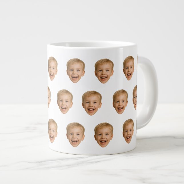 Custom Face Mug, Personalised Face Photo, Family Large Coffee Mug (Front Right)