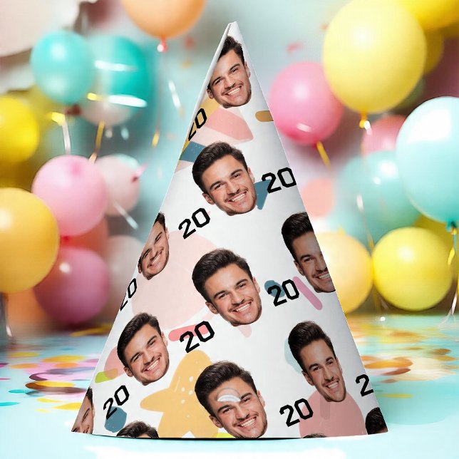 Custom Face Party Hat, Personalised Birthday Age  Party Hat (Creator Uploaded)