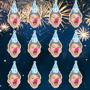 Custom Face Party Hat   Personalized Birthday Age