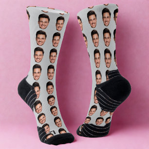 Custom Face Pattern Socks, Add Any Photo Face Socks
