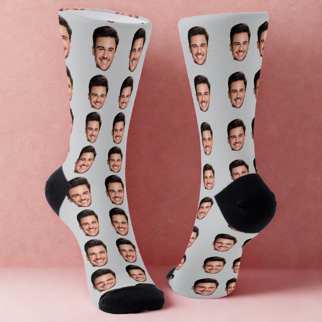 Custom Face Pattern Socks, Add Any Photo Face Socks (Creator Uploaded)