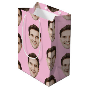 Custom Face Personalised Birthday Wedding Party Medium Gift Bag