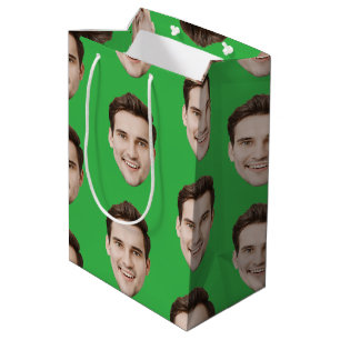 Custom Face Personalised Birthday Wedding Party Medium Gift Bag