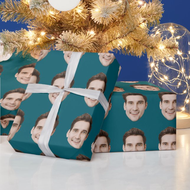 Custom Face Personalized Birthday Wedding Party Wrapping Paper (Holidays)