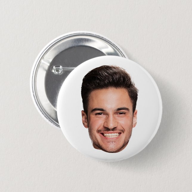 Custom Face Photo 6 Cm Round Badge (Front & Back)