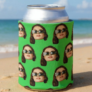 Custom Face Photo Bachelor Party Birthday Favors Can Cooler