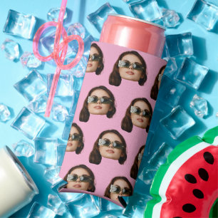 Custom Face Photo Birthday Favours Bachelor Party Seltzer Can Cooler
