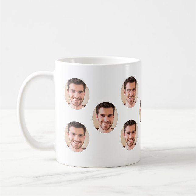 Custom Face Photo Personalized Coffee Mug (Left)