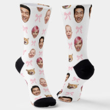 Custom Face Photo Pink Coquette Bows 4 Photos