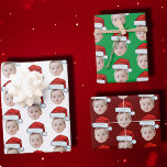 Custom Face Photo Santa Hat Christmas Wrapping Paper Sheet<br><div class="desc">Funny Custom Face Photo Santa Hat Christmas, Replace the face of this elf with your favourite photo (make sure to crop as much to the face as possible and use an app to remove the background) and personalise this funny Christmas Holiday Wrapping Paper with your kid, husband, or boyfriend on...</div>