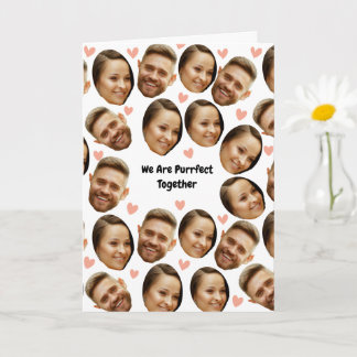 Custom Face Picture Heart Funny Couple Card
