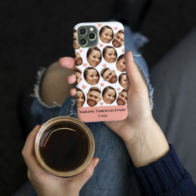 Custom Face Picture Heart Funny Couple Pattern Fun Case-Mate iPhone Case (Custom Face Picture Heart Funny Couple Pattern )