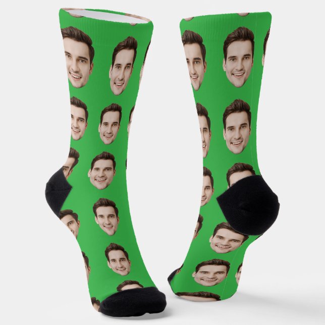 Custom Face Socks Personalised Photo Picture Socks (Angled)