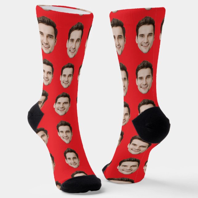 Custom Face Socks Personalised Photo Picture Socks (Angled)