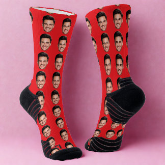  Custom Face Socks, Personalized Face Socks