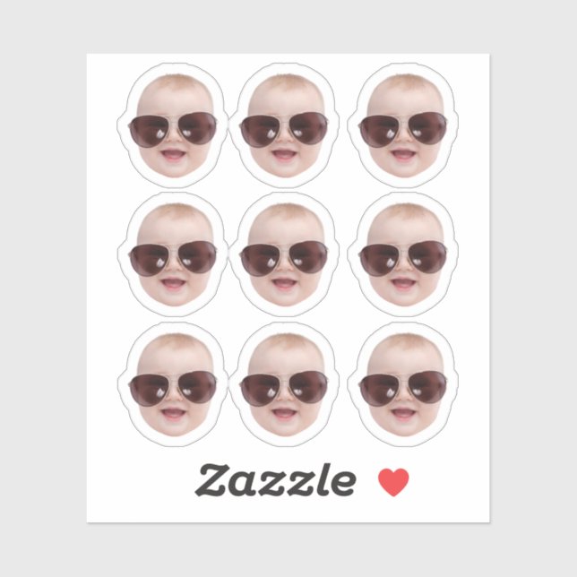 Custom Face Stickers Laptop Personalised Computer  (Sheet)