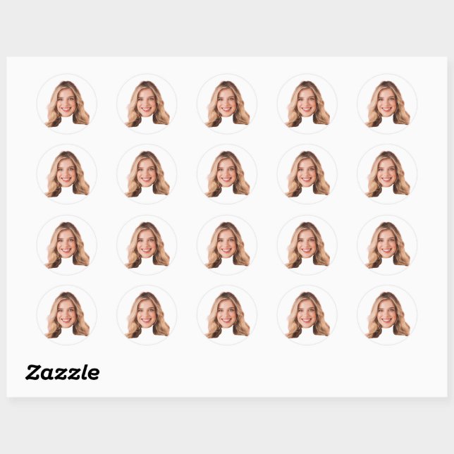 Custom Face Stickers Personalised Face Photo (Sheet)