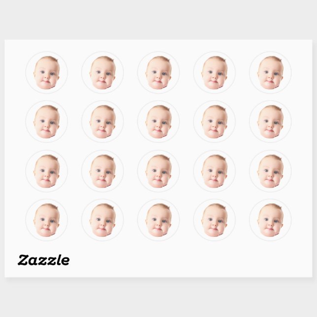 Custom Face Stickers Personalised Face Photo (Sheet)
