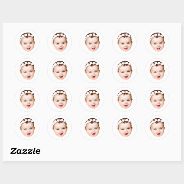 Custom Face Stickers Personalised Face Photo (Sheet)