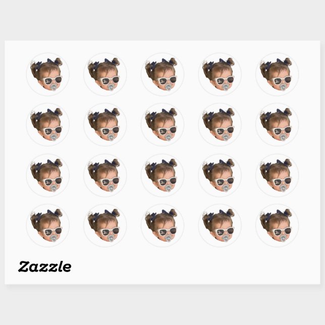 Custom Face Stickers Personalised Face Photo (Sheet)