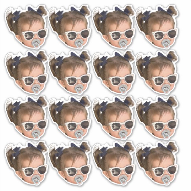 Custom Face Stickers Personalised Face Photo (Front)