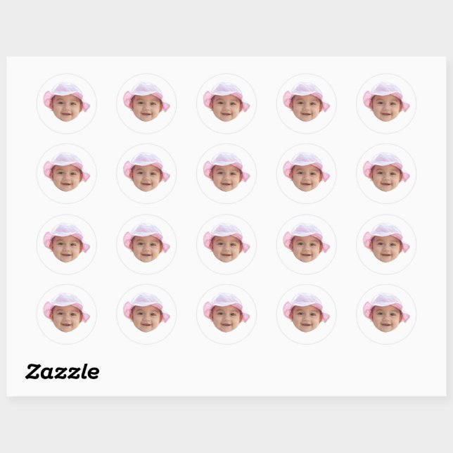 Custom Face Stickers Personalised Face Photo (Sheet)