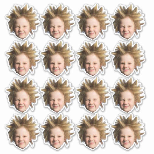 Custom Face Stickers Personalised Photo Head (Front)