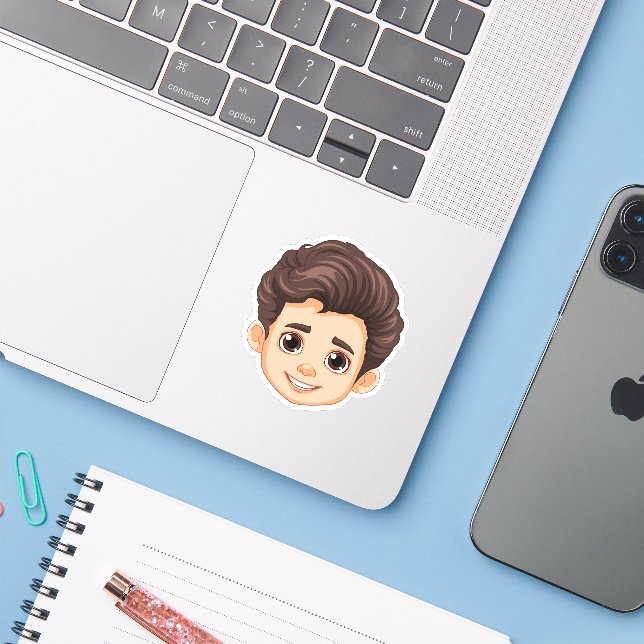 Custom Face Stickers Personalised Picture Logo (Laptop w/ iPhone)