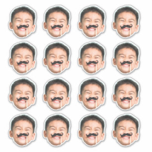 Custom Face Stickers Personalized 16 Photos Head