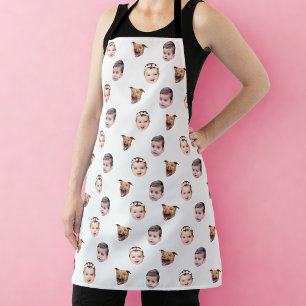 Custom Face, Unique Family Gift 3 Photos Face Apron