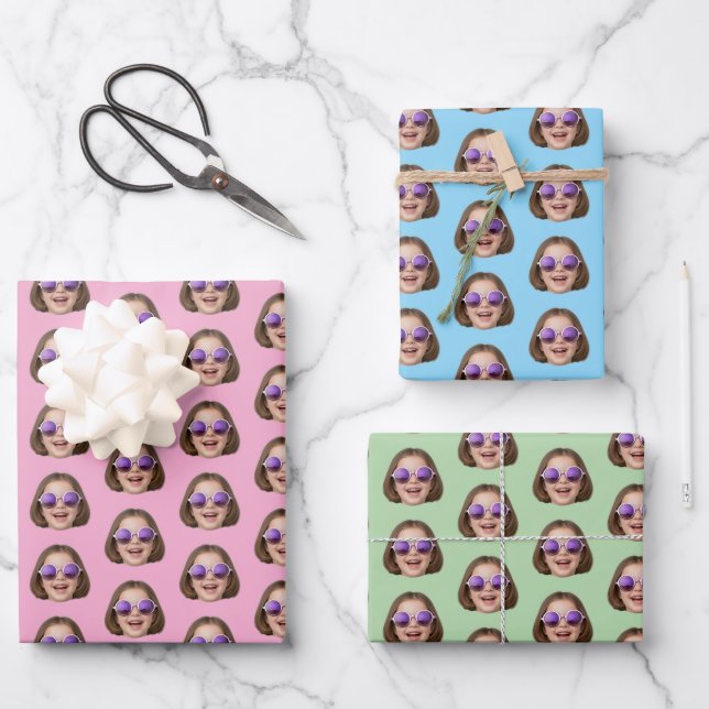 Custom Face Wrapping Paper | Custom Face Gift Wrap (Front)