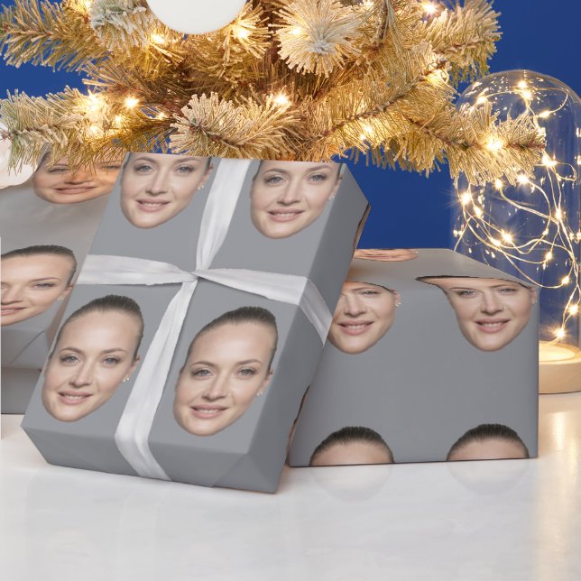 Custom Face Wrapping Paper Personalized Gift  (Holidays)