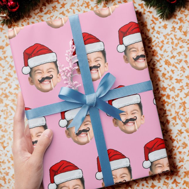 Custom Face Wrapping Paper | Santa Hat Gift Wrap (Creator Uploaded)