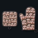 Custom Faces personalised photo  Oven Mitt & Pot Holder Set<br><div class="desc">Funny Custom Oven Mitt & Pot Holder Set with Your Face,  Baking Gifts for Women or Men,  boys,  girls,  for Kitchen Cooking,  BBQ,  Grillin faces Photo pattern,  great gifts Whether it's a housewarming,  a friend's birthday,  wedding or any occasion.
personalised photo</div>