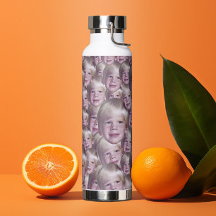 Custom Faces Photo - Remove Background and Upload Water Bottle