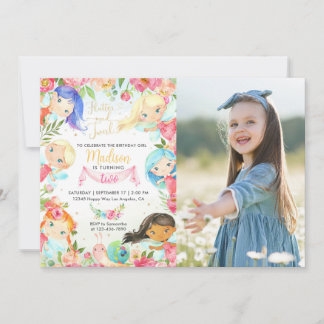 Custom Fairy Birthday Invitation with Photo