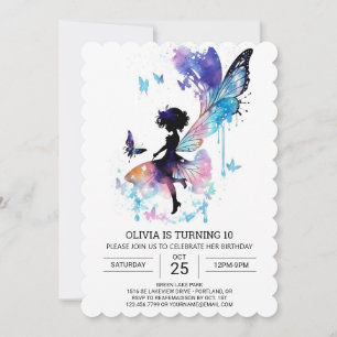  Custom Fairy Garden Birthday Invitation