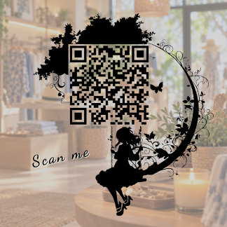 Custom Fairy Tale Magic Tree Silhouette QR Code