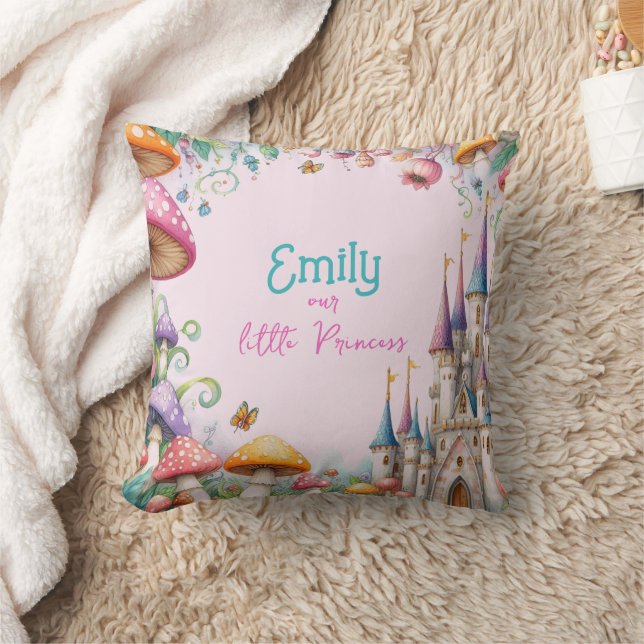 Custom Fairytale Princess Girls Birthday Fairycore Cushion (Blanket)
