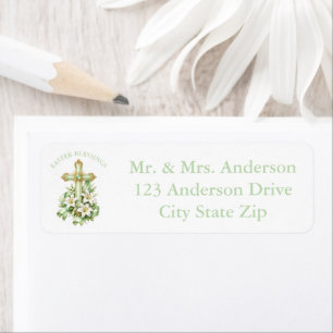 Custom Faith‑Inspired Easter Address Label Design Return Address Label