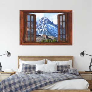 Custom Fake Faux Window Canvas Print