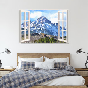 Custom Fake Faux Window Canvas Print