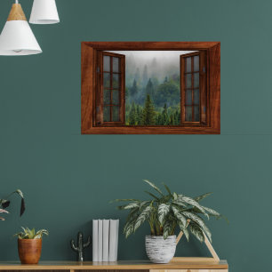 Custom Fake Faux Window Poster